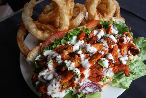 Cravings-266 4th Street East, Stonewall, MB, Canada-Spicy crispy PoBoy chicken sandwich- See Marion Warhaft review- June 17, 2014   (JOE BRYKSA / WINNIPEG FREE PRESS)