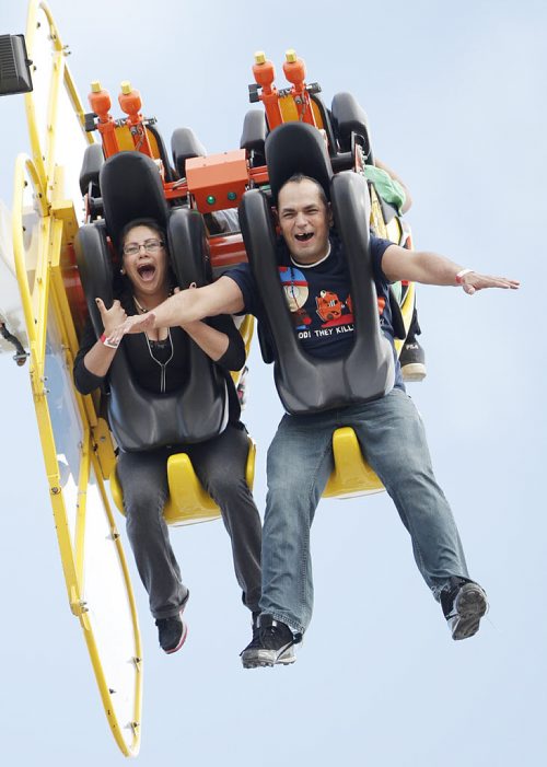 June 17, 2014 - 140617  -  Brian Parenteau and Amanda Wall on Mach 3 at The Ex Tuesday, June 17, 2014. John Woods / Winnipeg Free Press