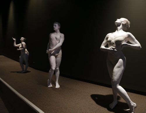 ENT. WAG announces Monumental Exhibition at the Wag celebrating Greco-Roman Collection of Berlin  and used live monuments , dancers from Contemporary Dancers to illustrate the announcement  June 19 2014 / KEN GIGLIOTTI / WINNIPEG FREE PRESS