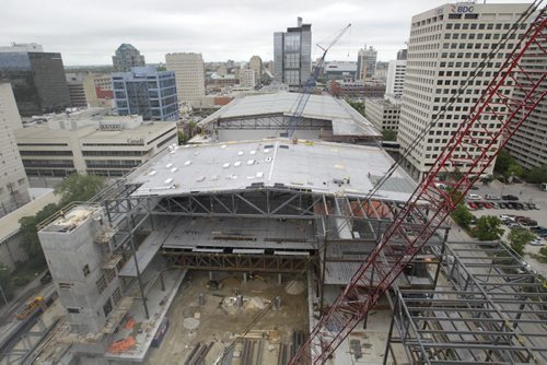 Construction on the site of the expansion and renovation of the RBC Convention Centre Winnipeg. Wayne Glowacki / Winnipeg Free Press June 24 2014