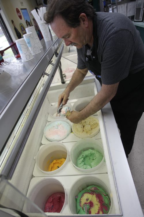 Sunday Xtra.  Licks Ice Cream Patio, 20 Britannica Road. The owner is Warren McLean.  Dave Sanderson story. Wayne Glowacki / Winnipeg Free Press June 24 2014