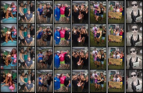DAUPHIN'S COUNTRYFEST - SATURDAY -Festival goers around the campground taken with a Photo Booth app and put together in photoshop. BORIS MINKEVICH / WINNIPEG FREE PRESS  June 27, 2014