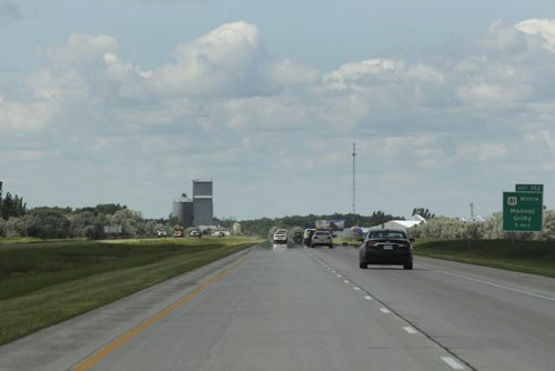Travelling in the northbound lane of the  I-29 highway between Grand Forks and the border.   Dan Lett story Wayne Glowacki / Winnipeg Free Press July 3  2014