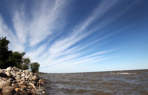 East Delta Beach - Lake Manitoba as seen Monday morning. - The west side of Delta Beach has been evacuated yesterday- See Adam Wazny story- July 07, 2014   (JOE BRYKSA / WINNIPEG FREE PRESS)