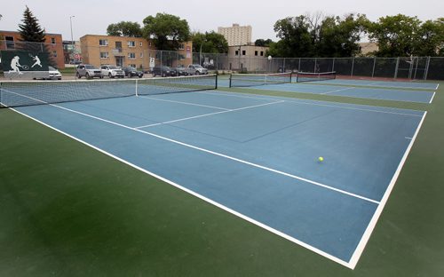 Norwood Community Center's newly re-built tennis courts. See Kirbyson's story.  July 10, 2014 - (Phil Hossack / Winnipeg Free Press)