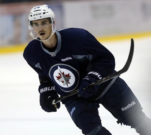 Nic Paten #38 .SPORTS - Winnipeg Jets Development Camp scrimmaged in front of a standing room  crowd at the MTS Iceplex   Story by Ed Tait . July 11 2014 / KEN GIGLIOTTI / WINNIPEG FREE PRESS