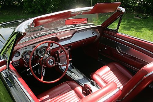 BORIS MINKEVICH / WINNIPEG FREE PRESS  070708 Louis Grimaud has a black '67 Mustang convertible, 57,000 original miles on it.  Car was in storage from Sept. 86 to Aug. 2006. The 289 V8 has had a full rebuild with many performance parts.