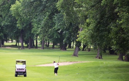 Golfers on the 9th hole at the Wildwood Club, Sunday, July 20, 2014. (TREVOR HAGAN/WINNIPEG FREE PRESS)