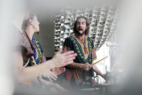July 20, 2014 - 140720  -  Members of Drum Cafe perform at The Winnipeg Fringe Festival Sunday, July 20, 2014. John Woods / Winnipeg Free Press