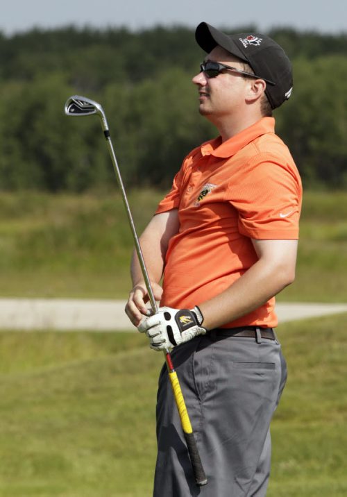 Scott Mazur from the Elmhurst Golf and Country Club Monday morning during the first round of the Manitoba Amateur Golf Championship at the Links at Quarry Oaks. Kyle Edwards story  Wayne Glowacki / Winnipeg Free Press July 21  2014