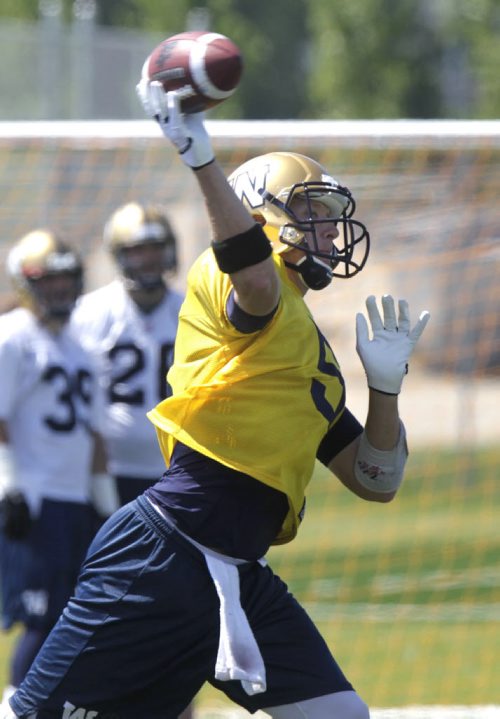 Winnipeg Blue Bombers QB Drew Willy during the team's practice at Bison field Tuesday. The Blue Bombers next game is Friday night in B.C. against the Lions. Ed Tait story. Wayne Glowacki / Winnipeg Free Press July 22 2014