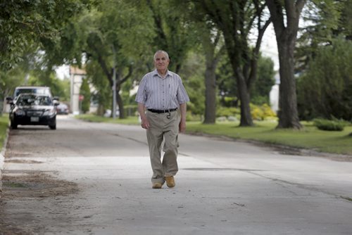 local - Peter Elvers lives on  Southall Drive , Canada Post story today and interviewed Peter Elvers about his concern with community mailboxes. The proposed mailbox site for his home is on the northeast corner of Salter and Southall Drive, which is quite a walk for Peter, 81, who lives at 225 Southall  on a street with no sidewalks. July 23 2014 / KEN GIGLIOTTI / WINNIPEG FREE PRESS