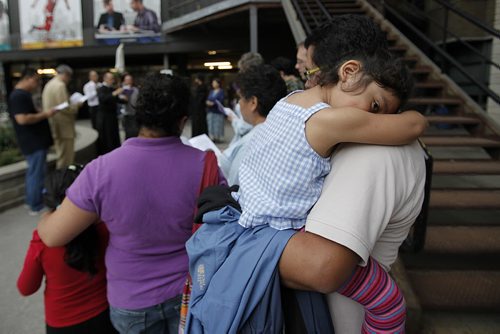 July 24, 2014 - 140724  -  About thirty people gathered to protest a Fringe play at the University of Winnipeg in Winnipeg Thursday, July 24, 2014.  John Woods / Winnipeg Free Press 1