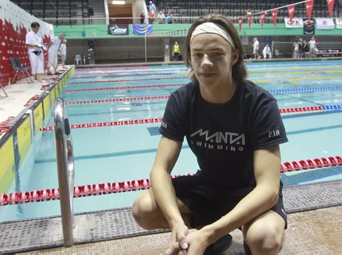 Simon Meier, 16, is one of the rising young Manitobans featured at the Canadian Age Group swim. Melissa Martin story Wayne Glowacki / Winnipeg Free Press July 25  2014