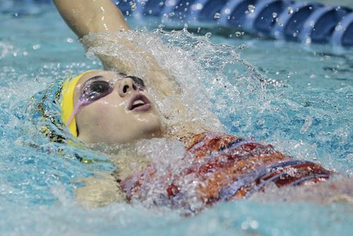 July 27, 2014 - 140727  -  Kelsey Wog in the 15-18 200 meter individual medley at the 2014 Canadian Age Group Championships in Winnipeg Sunday, July 27, 2014.  John Woods / Winnipeg Free Press