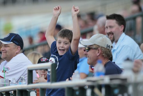 July 28, 2014 - 140728  -  A young fan gets excited at the All Stars Skills Competition in Winnipeg Monday, July 28, 2014.  John Woods / Winnipeg Free Press