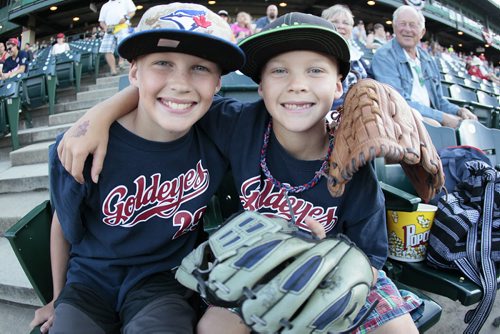 July 28, 2014 - 140728  -  Brothers Matthew and Nathan Brown hangout at the All Stars Skills Competition in Winnipeg Monday, July 28, 2014.  John Woods / Winnipeg Free Press