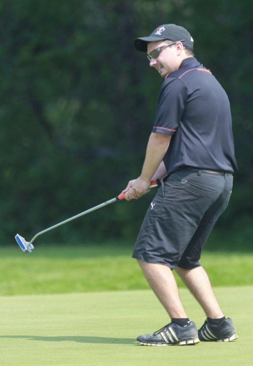Golfer Scott Mazur from Winnipeg  misses putt during the Canadian Men's Amateur Qualifier round Friday at the Elmhurst Golf & Country Club. Kyle Edwards story. lWayne Glowacki/Winnipeg Free Press August 1 2014