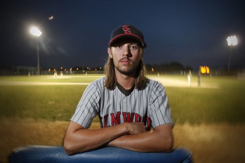 August 5, 2014 - 140805  - Matt Smith, captain and second baseman for the Elmwood Giants, is photographed at Koskie Field Tuesday, August 5, 2014. The Giants are hosting a baseball tournament. John Woods / Winnipeg Free Press