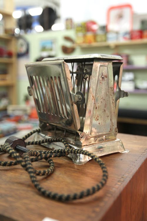 Thirsty's Flea Market on Ellice has eclectic vintage goods.   See Dave Sanderson story.  Vintage toaster.  Aug 09, 2014 Ruth Bonneville / Winnipeg Free Press