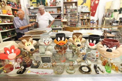 Thirsty's Flea Market on Ellice has eclectic vintage goods.   See Dave Sanderson story.  Plastic Disney character cups from 1980's.  Aug 09, 2014 Ruth Bonneville / Winnipeg Free Press