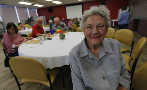 Luba Cates  volunteers at the Gwen Sector Senior Centre , the building owner wants sell the building causing evicting the seniors group . story by Carol Sanders   Aug 13 2014 / KEN GIGLIOTTI / WINNIPEG FREE PRESS