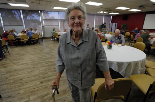 Luba Cates  volunteers at the Gwen Sector Senior Centre , the building owner wants sell the building causing evicting the seniors group . Story by Carol Sanders   Aug 13 2014 / KEN GIGLIOTTI / WINNIPEG FREE PRESS