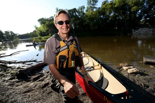 Eric Gyselman, a canoer on the La Salle River at La Barriere Park, Wednesday, August 13, 2014. (TREVOR HAGAN/WINNIPEG FREE PRESS)