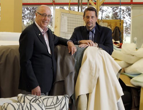 BIZ . Palliser Furniture's .LtoR.  Art DeFehr  CEO  and Cary Benson President for 70th Anniversary  story by Martin Cash  Aug 14 2014 / KEN GIGLIOTTI / WINNIPEG FREE PRESS