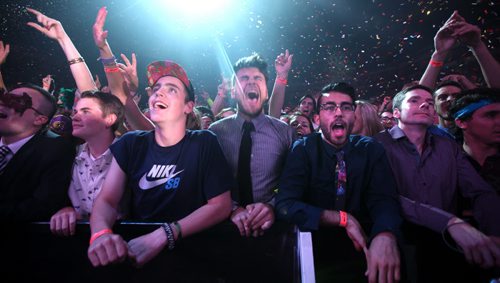 Fans soak up Arcade Fire Thursday night at the MTS Centre August 14, 2014 - (Phil Hossack / Winipeg Free Press)