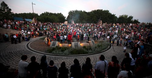 Over a thousand people gathered to honor Tina, Faron Hall (whose body was also recovered from the river Sunday) and all missing and murdered indeginous women. August 19, 2014 - (Phil Hossack / Winnipeg Free Press)