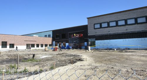 The tour of Amber Trails Community School, 1575 Templeton Ave., the new school is currently under construction.  Nick Martin's start of school package. Wayne Glowacki/Winnipeg Free Press August 28 2014
