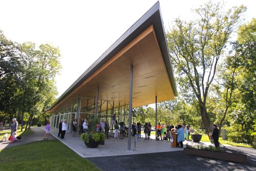 Opening of the St. Vital Park Duck Pond Pavilion and Écobuage public art project. BORIS MINKEVICH / WINNIPEG FREE PRESS  Sept. 2, 2014