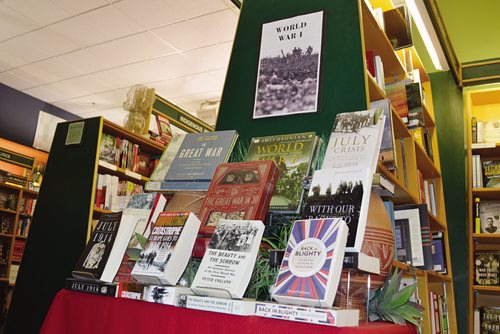 Canstar Community News A display of books about the First World War at McNally Robinson in Grant Park Shopping Centre. The bookstore is hosting a series of events focusing on the war throughout the week. (SCOTT BILLECK/SUPPLIED/SOUWESTER/CANSTAR)