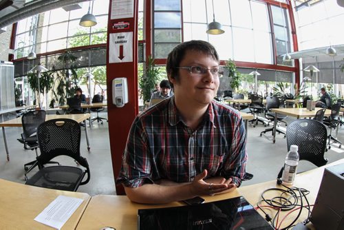 Red River College student Matthew Gereta is asked what he thought of the news that the school's president, Stephanie Forsyth, has left the job. 140903 - Wednesday, September 03, 2014 -  (MIKE DEAL / WINNIPEG FREE PRESS)