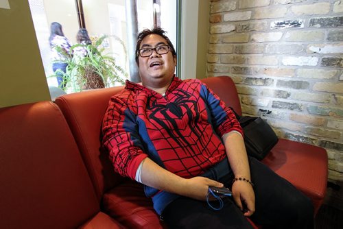 Red River College student George Quero is asked what he thought of the news that the school's president, Stephanie Forsyth, has left the job. 140903 - Wednesday, September 03, 2014 -  (MIKE DEAL / WINNIPEG FREE PRESS)