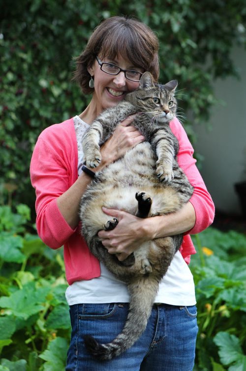Leigh Patterson, who owns a fat cat named ÄúHobbes,Äù who has just been diagnosed with diabetes.  Hobbes is one of the pets who is being helped by our Fit Pet Project. See Doug's column.  Sept 04.  2014 Ruth Bonneville / Winnipeg Free Press   Ruth Bonnevilles