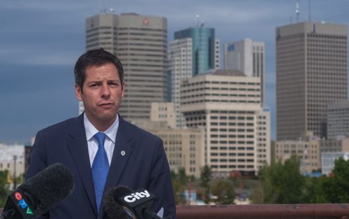 Brian Bowman pledges to increase downtown residents by one third in first term if voted in as Mayor at a announcement at The Forks Tuesday morning. 130909 - Tuesday, September 09, 2013 -  (MIKE DEAL / WINNIPEG FREE PRESS)