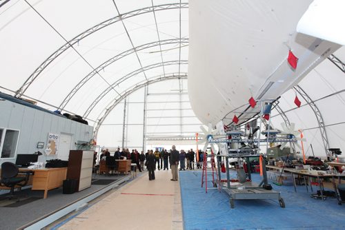 BASI, Bouyabnt Aircraft Systems President - Barry Prentice at BASI Airdock hangar, the first hangar at any Canadian airport that is using solar energy to operate airships.   See Martin Cash story.   Sept 10.  2014 Ruth Bonneville / Winnipeg Free Press   Ruth Bonnevilles