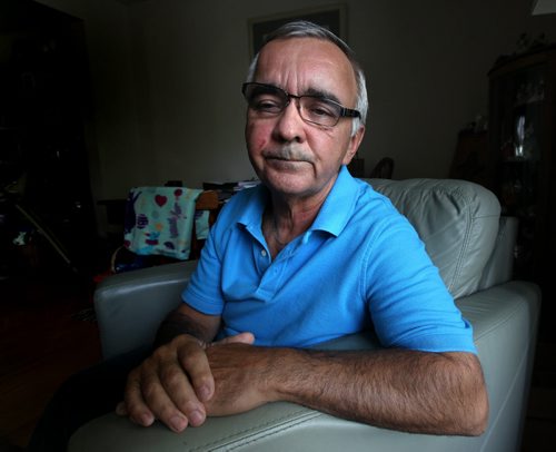 Jeff Chartrand, a Red River College program co-ordinator, was kicked and beaten Tuesday afternoon by disgruntled former student. He spent the night in the hospital and is too traumatized to return to work now. His attacker was arrested today. September 10, 2014 - (Phil Hossack / Winnipeg Free Press)