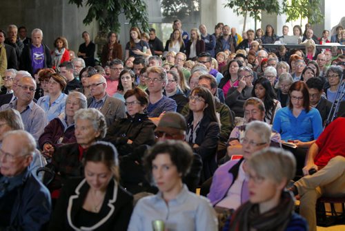 Mayoral Debates at the Hydro Building downtown. Crowd shot. BORIS MINKEVICH / WINNIPEG FREE PRESS  Sept. 10, 2014