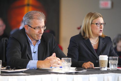 Mayoral Debates at the Hydro Building downtown. Gord Steeves and Paula Havixbeck.  Sept. 10, 2014