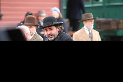 Actor Angus Macfadyen on location of the set for The Pinkertons, a "wild-west" action-adventure crime series being shot  in the lovely  town of Grosse Isle, Manitoba Thursday.   Sept 11.  2014 Ruth Bonneville / Winnipeg Free Press   Ruth Bonnevilles