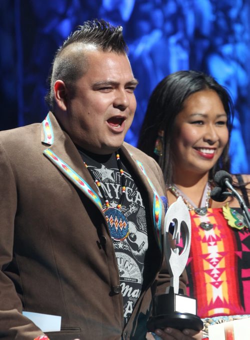 Part of the Manito Ahbee Festival the Aboriginal Peoples Choice Music Awards-  Best Blues CD -Young Medicine-Standup Photo- Sept 12, 2014   (JOE BRYKSA / WINNIPEG FREE PRESS)