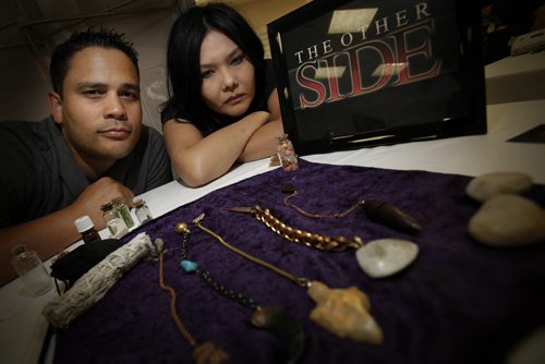 September 14, 2014 - 140914  -  Jeff Richards and Priscilla Wolf from paranormal show The Other Side are photographed at the Paracon Sunday, September 14, 2014. John Woods / Winnipeg Free Press