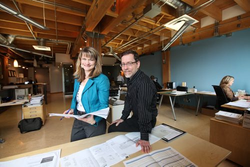 City Beautiful, part 3 - Mark Ager and Gail Little, U of M grads who own their own architecture firm called Ager Little Architects on Market Ave, in Winnipeg's historic Exchange District.   Sept 16,  2014 Ruth Bonneville / Winnipeg Free Press