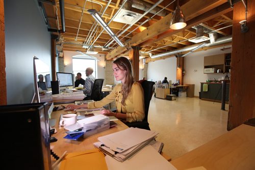 City Beautiful, part 3 - Mark Ager and Gail Little, U of M grads who own their own architecture firm called Ager Little Architects on Market Ave, in Winnipeg's historic Exchange District.   Sept 16,  2014 Ruth Bonneville / Winnipeg Free Press