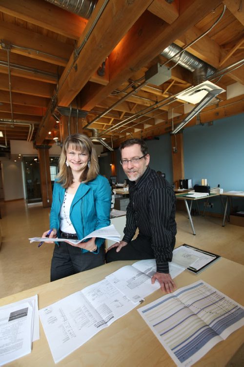 City Beautiful, part 3 - Mark Ager and Gail Little, U of M grads who own their own architecture firm called Ager Little Architects on Market Ave, in Winnipeg's historic Exchange District.   Sept 16,  2014 Ruth Bonneville / Winnipeg Free Press