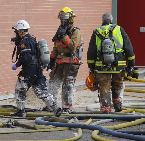 City of Winnipeg Margaret Grant Pool fire scene. BORIS MINKEVICH / WINNIPEG FREE PRESS  Sept. 16, 2014