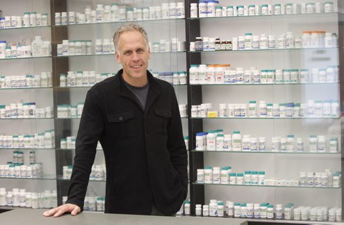 Dr. Jamie Falk in the dispensary lab in the U of Ms Faculty of Pharmacy/Apotex Centre. The first four extended practice pharmacists have been registered in Manitoba. They are specially trained to prescribe and manage patient medication in consultation with a patients physician.  Larry Kusch story Wayne Glowacki/Winnipeg Free Press Sept.16  2014